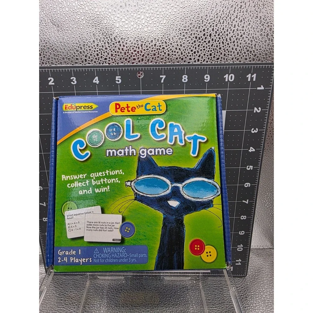 Edupress Pete the Cat Cool Cat Math Game Grade 1 Board Game Complete